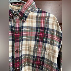 Lands’ End Christmas Button Up Shirt